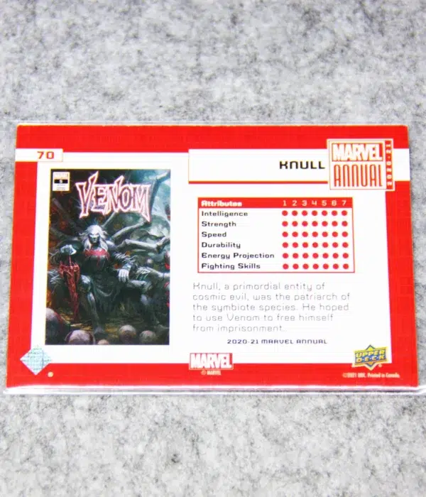 2020-21 Knull #70 Upper Deck Marvel Annual - back