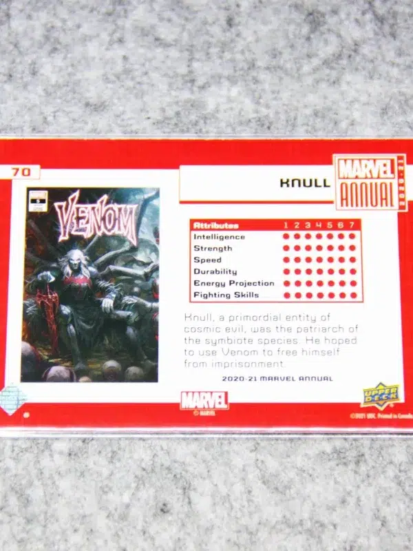 2020-21 Knull #70 Upper Deck Marvel Annual - back