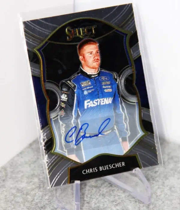 2021 Chris Buescher #82 Panini Nascar Chronicles Select Autograph - stand