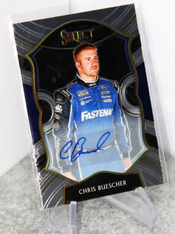 2021 Chris Buescher #82 Panini Nascar Chronicles Select Autograph - stand