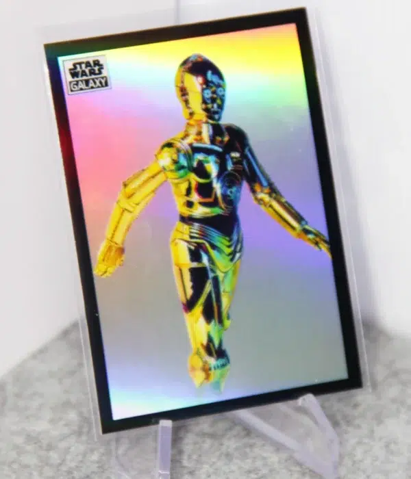 2022 C-3PO #8 Topps Star Wars Galaxy Prism Refractor - stand