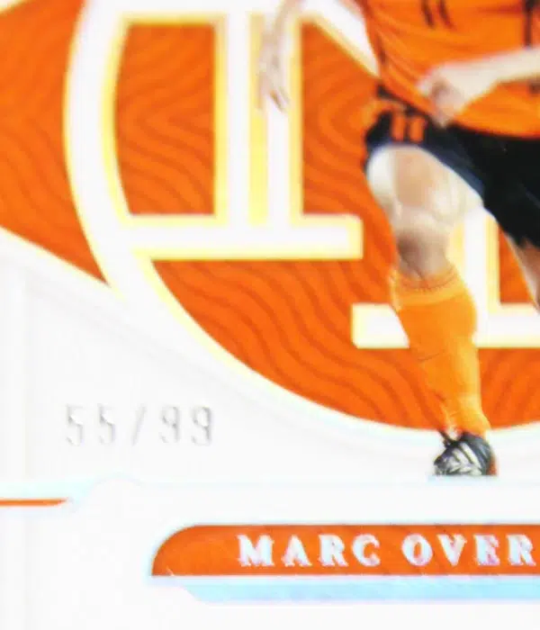 2022 Marc Overmars #S-MO Panini National Treasures FIFA World Cup Autograph SN#55 - detail