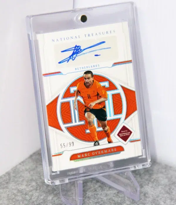 2022 Marc Overmars #S-MO Panini National Treasures FIFA World Cup Autograph SN#55 - stand