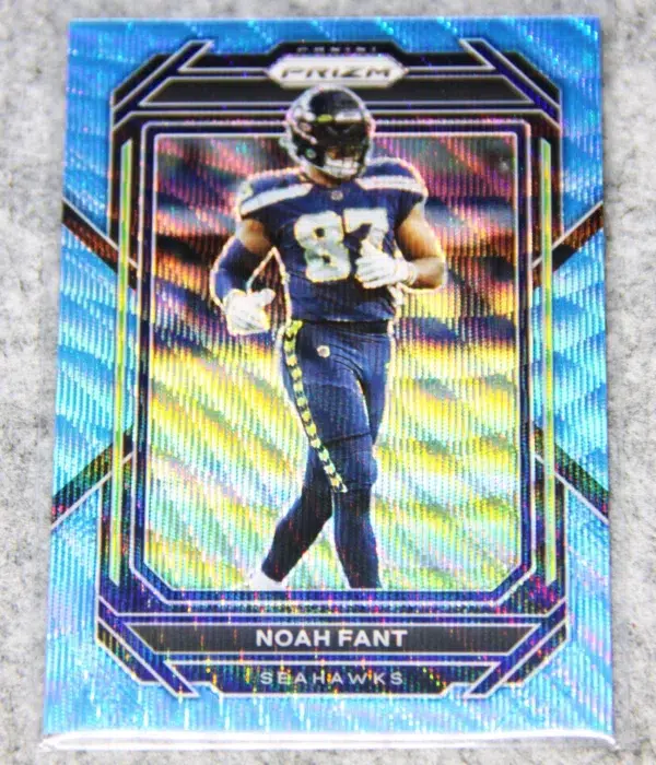 2022 Noah Fant #258 Panini Prizm Blue Wave Prizm SN#98 - front