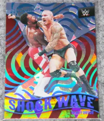 2022 Randy Orton #16 Panini Revolution WWE Shock Wave Cubic Parallel SN#38 - front