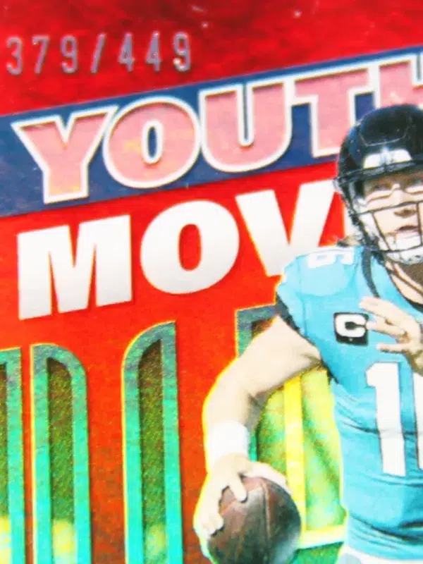 2022 Trevor Lawrence #YM-6 Panini Prestige Youth Movement Xtra Points Red Parallel SN#379 - detail