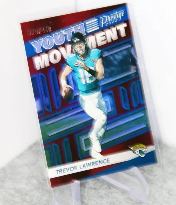 2022 Trevor Lawrence #YM-6 Panini Prestige Youth Movement Xtra Points Red Parallel SN#379 - stand