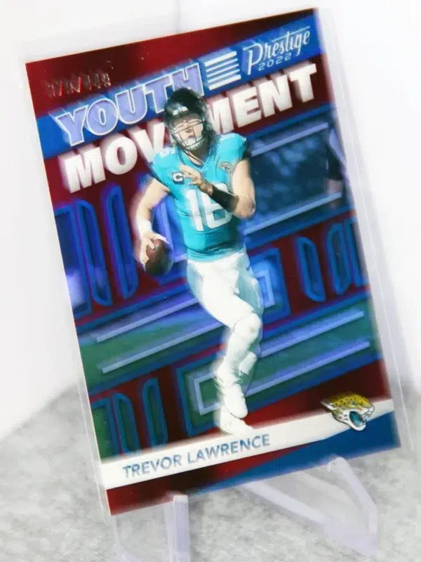 2022 Trevor Lawrence #YM-6 Panini Prestige Youth Movement Xtra Points Red Parallel SN#379 - stand