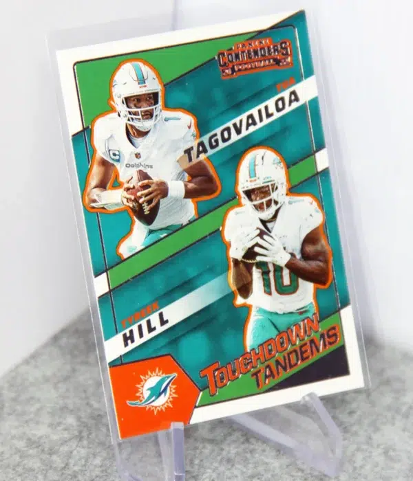 2022 Tua Tagovailoa & Tyreek Hill #TDT-MIA Panini Contenders Touchdown Tandems - stand