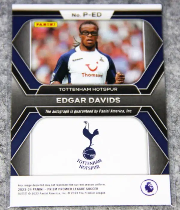 2023-24 Edgar Davids #P-ED Panini Prizm Premier League Penmanship - back