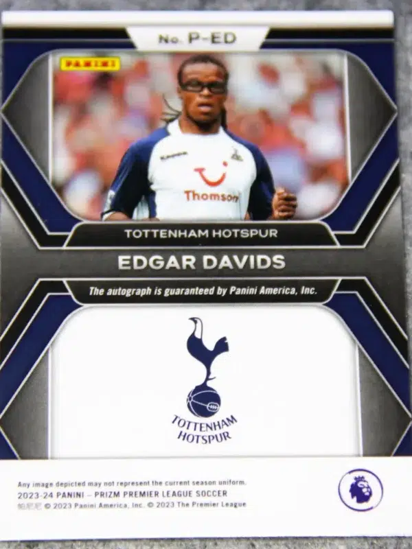 2023-24 Edgar Davids #P-ED Panini Prizm Premier League Penmanship - back