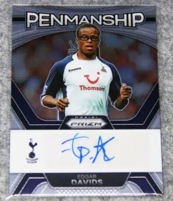 2023-24 Edgar Davids #P-ED Panini Prizm Premier League Penmanship - front