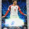 2023-24 Thomas Muller #BLA-TM Topps Chrome UEFA Club Competitions Black Lazer Refractor Autograph SN#95 - front
