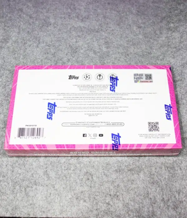 2023-24 Topps Chrome Merlin UEFA Club Competitions Soccer Hobby Box - Sealed - back