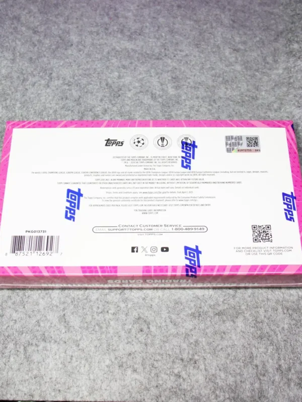2023-24 Topps Chrome Merlin UEFA Club Competitions Soccer Hobby Box - Sealed - back