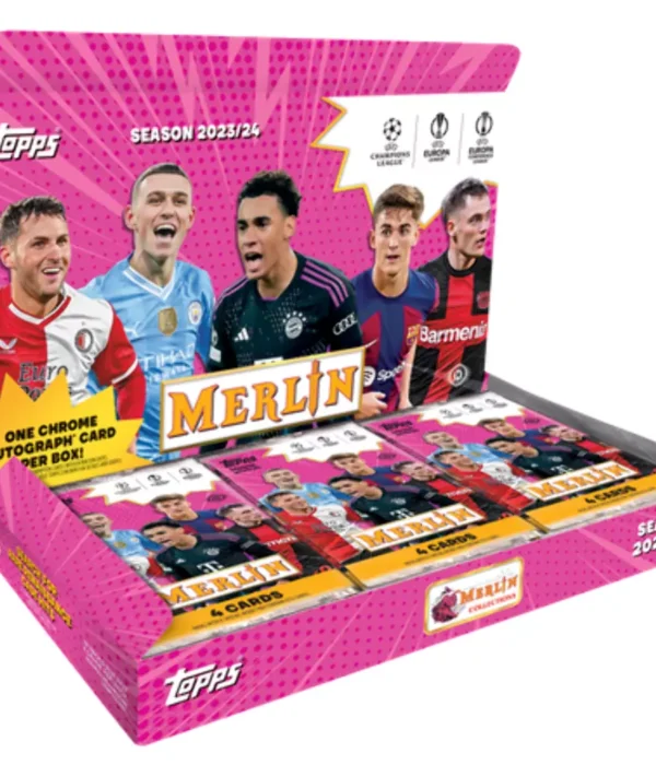 2023-24 Topps Chrome Merlin UEFA Club Competitions Soccer Hobby Box - Sealed - supplier