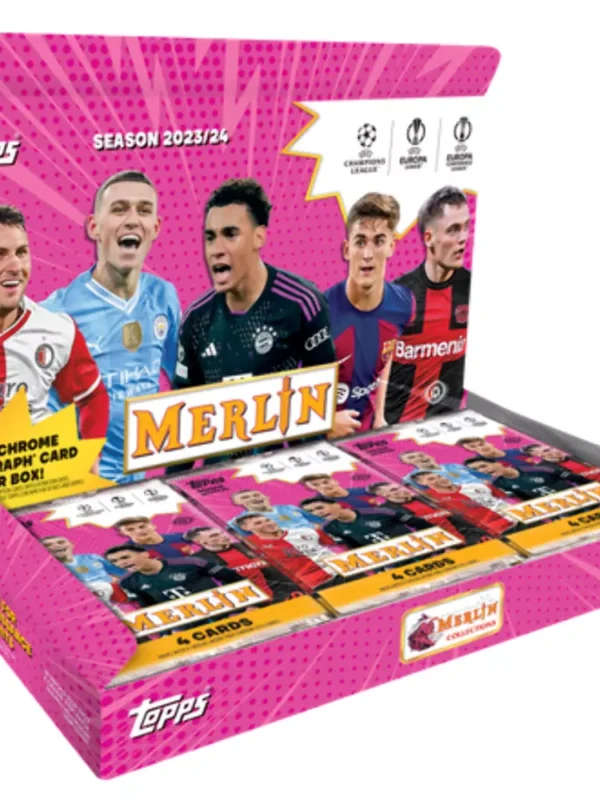 2023-24 Topps Chrome Merlin UEFA Club Competitions Soccer Hobby Box - Sealed - supplier