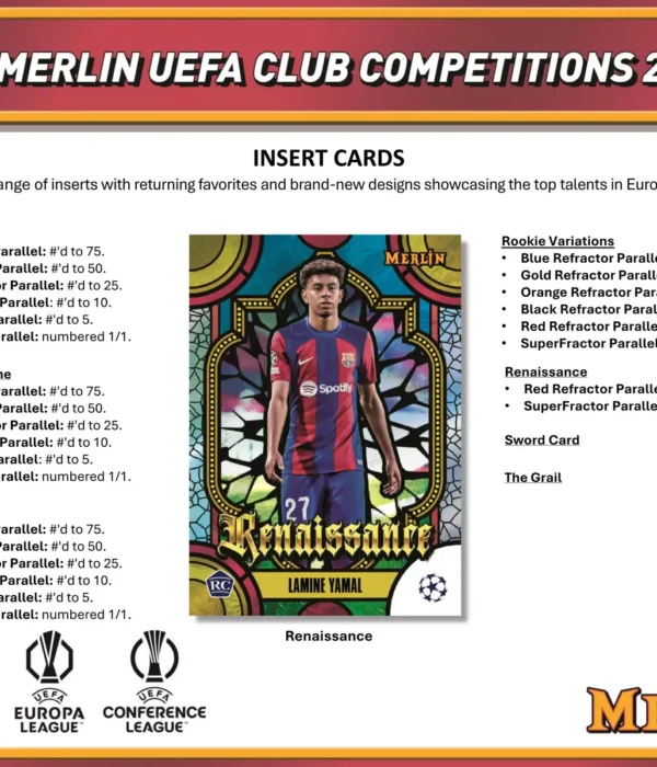 2023-24 Topps Chrome Merlin UEFA Club Competitions Soccer Hobby Box - Sealed - supplier3