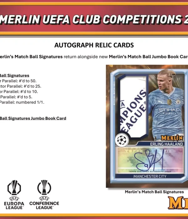 2023-24 Topps Chrome Merlin UEFA Club Competitions Soccer Hobby Box - Sealed - supplier5