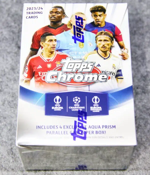 2023-24 Topps UEFA Chrome Club Competitions Value Box - Sealed - front