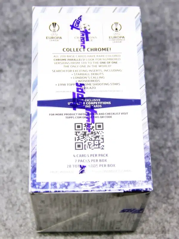 2023-24 Topps UEFA Chrome Club Competitions Value Box - Sealed - side