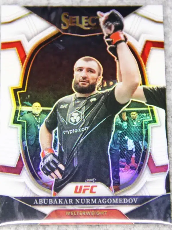2023 Abubakar Nurmagomedov #8 Panini Select Concourse White Prizm SN#33 - front