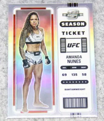 2023 Amanda Nunes #363 Panini Chronicles Contenders Optic Silver Prizm - front