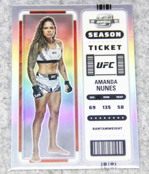 2023 Amanda Nunes #363 Panini Chronicles Contenders Optic Silver Prizm - front