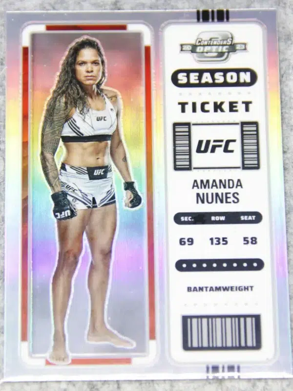2023 Amanda Nunes #363 Panini Chronicles Contenders Optic Silver Prizm - front
