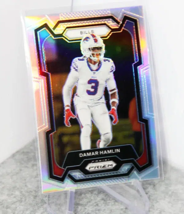 2023 Damar Hamlin #27 Panini Prizm Silver Prizm - stand