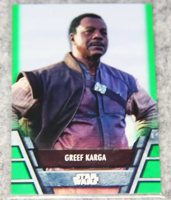 2023 Greef Karga #BH-17 Topps Star Wars The Mandalorian Green Parallel - front