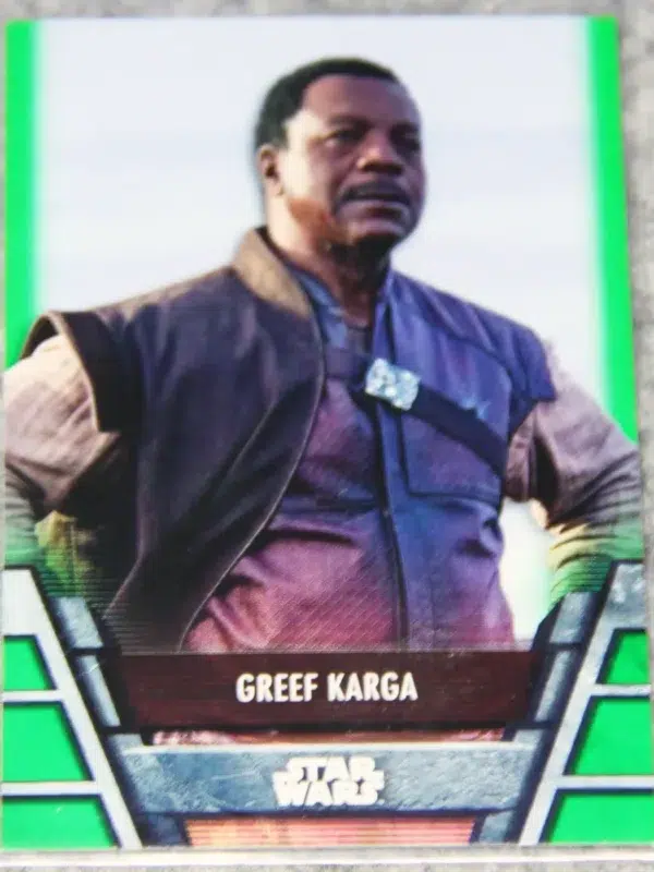 2023 Greef Karga #BH-17 Topps Star Wars The Mandalorian Green Parallel - front