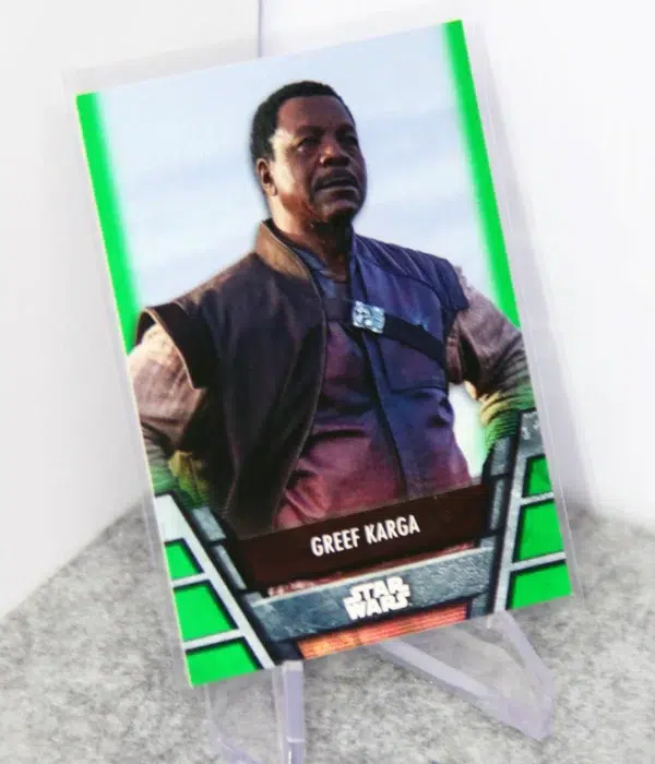 2023 Greef Karga #BH-17 Topps Star Wars The Mandalorian Green Parallel - stand