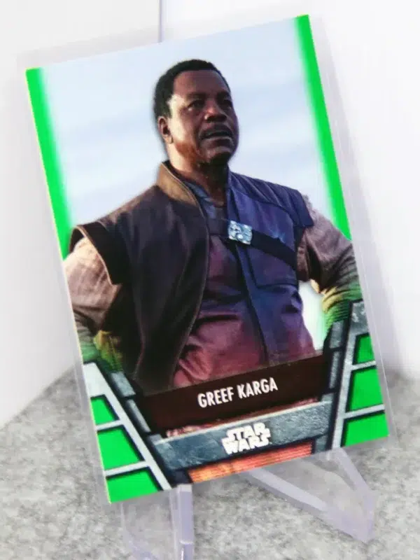 2023 Greef Karga #BH-17 Topps Star Wars The Mandalorian Green Parallel - stand