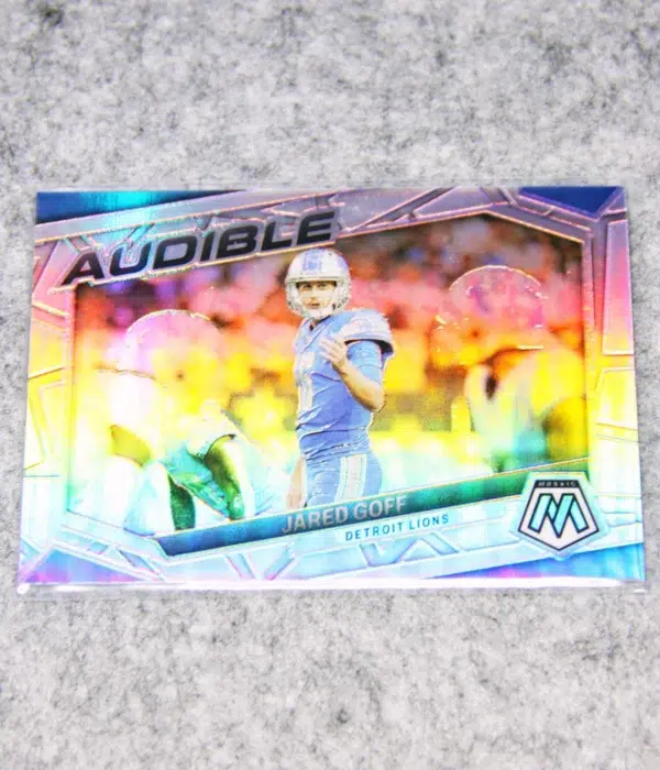 2023 Jared Goff #AS-JG Panini Mosaic Audible Silver Prizm - front