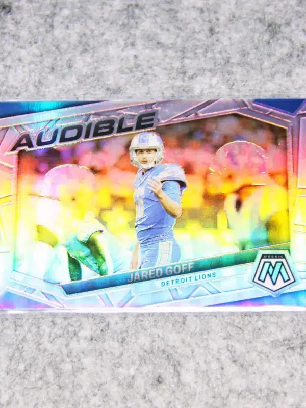 2023 Jared Goff #AS-JG Panini Mosaic Audible Silver Prizm - front