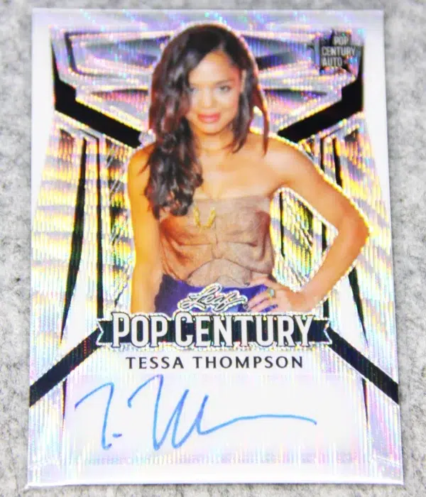 2023 Tessa Thompson #BA-TT2 Leaf Pop Century 1st Pop Century Auto Silver Wave SN#11 - front
