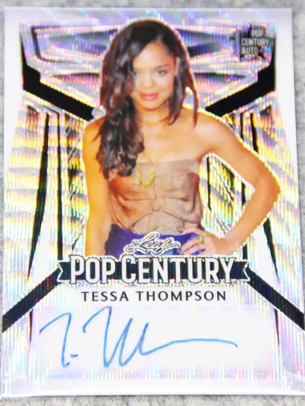 2023 Tessa Thompson #BA-TT2 Leaf Pop Century 1st Pop Century Auto Silver Wave SN#11 - front