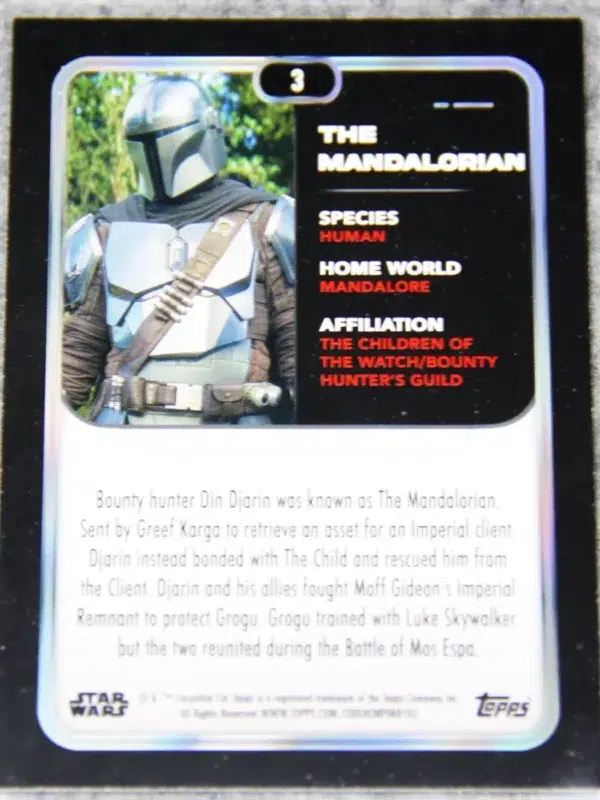 2023 The Mandalorian #19 Topps Star Wars The Mandalorian - back
