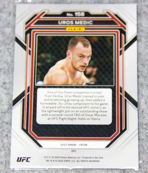 2023 Uros Medic #158 Panini Prizm RC - back