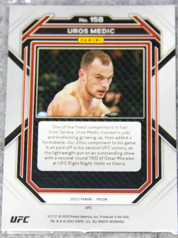 2023 Uros Medic #158 Panini Prizm RC - back