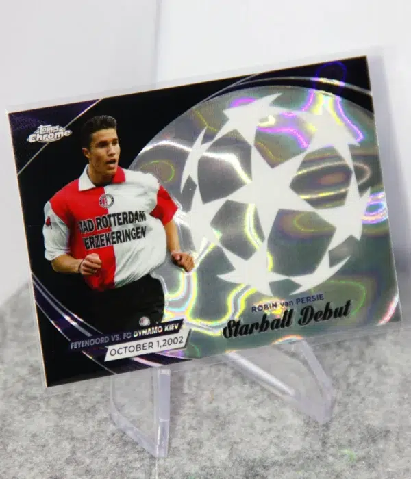 2024 Robin van Persie #SD-2 Topps Chrome UEFA Champions League Starball Debut Refractor - stand