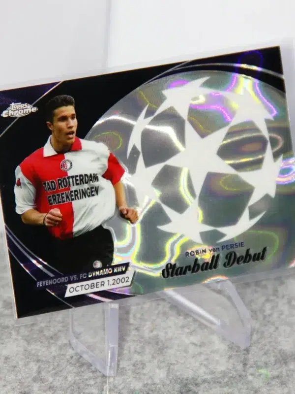 2024 Robin van Persie #SD-2 Topps Chrome UEFA Champions League Starball Debut Refractor - stand