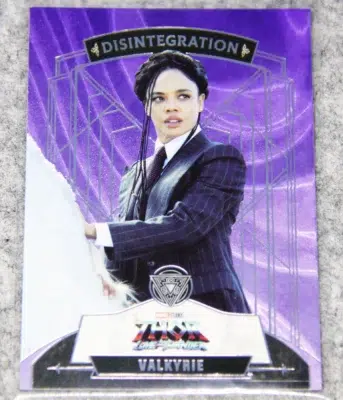 2024 Tessa Thompson as Valkyrie #CC-66 Marvel Finding Unicorn Disintegration Thunder Purple Foil Lava SN#92 - front