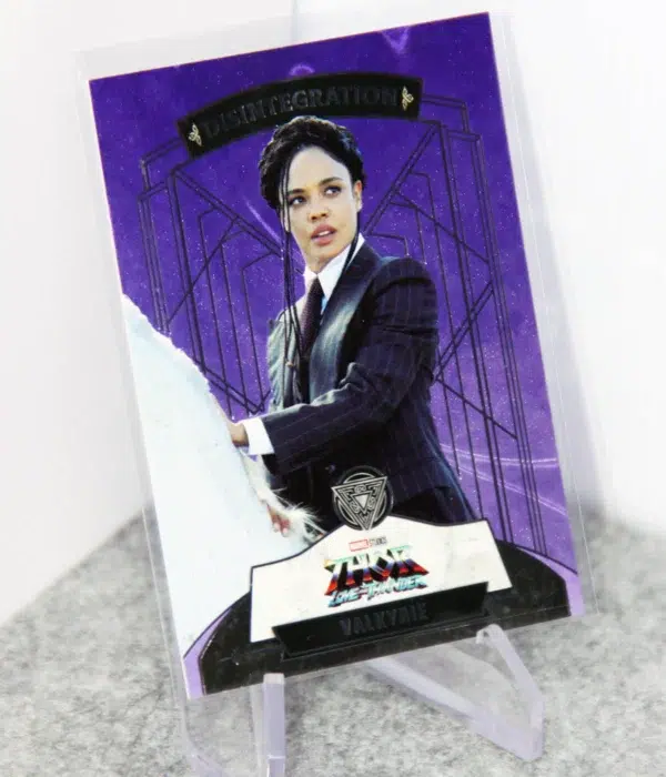 2024 Tessa Thompson as Valkyrie #CC-66 Marvel Finding Unicorn Disintegration Thunder Purple Foil Lava SN#92 - stand
