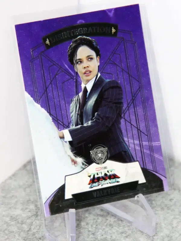 2024 Tessa Thompson as Valkyrie #CC-66 Marvel Finding Unicorn Disintegration Thunder Purple Foil Lava SN#92 - stand