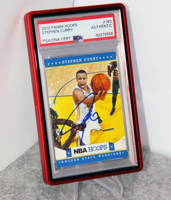 Premium Graded Card Protector Case for PSA Slabs - red - stand