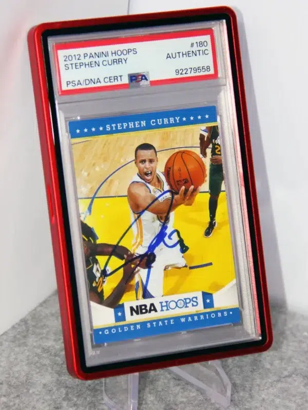 Premium Graded Card Protector Case for PSA Slabs - red - stand