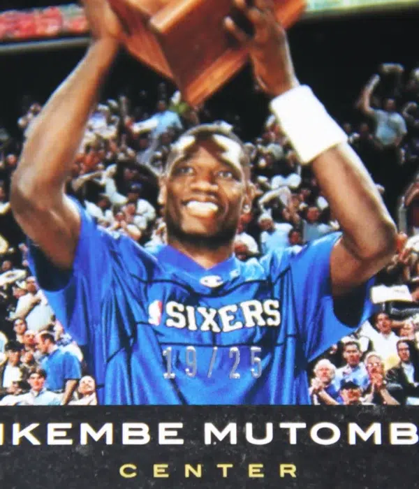 2011-12 Dikembe Mutombo #43 Panini Limited Trophy Case Patch Autograph SN#19 - detail