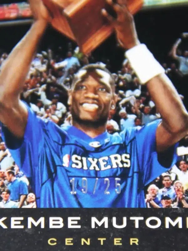 2011-12 Dikembe Mutombo #43 Panini Limited Trophy Case Patch Autograph SN#19 - detail
